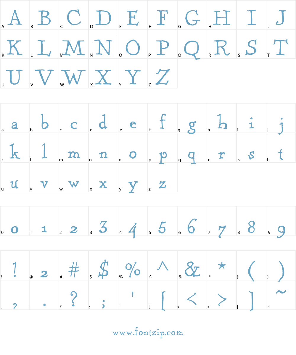 Kentucky Fireplace Font Character